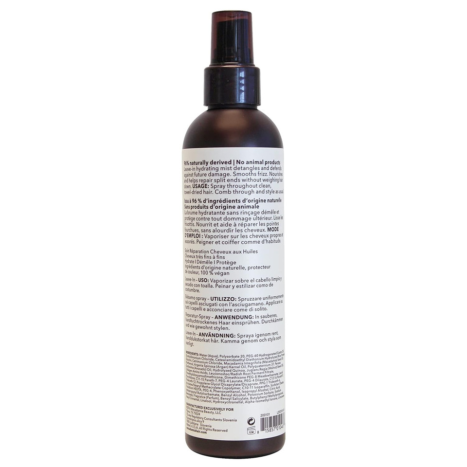 Macadamia Professional Hair Care Sulfate & Paraben Free Natural Organic Pecan 8 Fl Oz