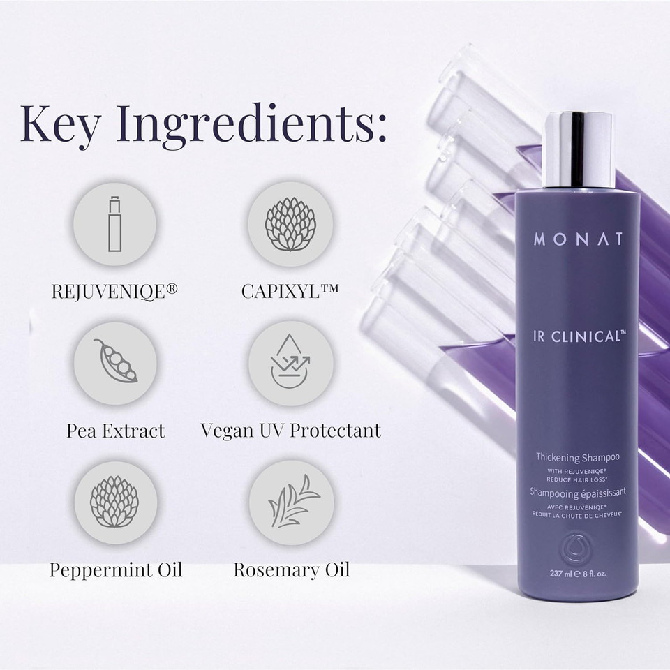 Monat Ir Clinical Thickening Shampoo  Hair Volumizing Shampoo For Dense Thick Hair  Thickening Shampoo Crafted From Powerful Blend Of Natural Ingredients  With Rosemary & Mint And Pea Extract