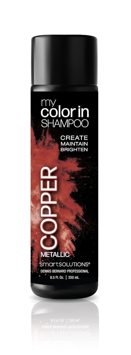 Mycolorin Color Depositing Shampoo (Metallic Copper) - Sulfate & Paraben Free Hair Dye | Made In Usa (8 Colors)Metallic Copper