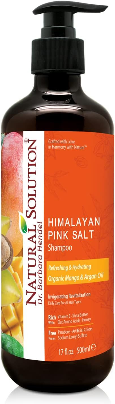 Natural Solution Organic Argan Oil Shampoo, Refreshing, Hydrating & Extra Nourishment, Daily Care For All Hair Types - 17 Oz