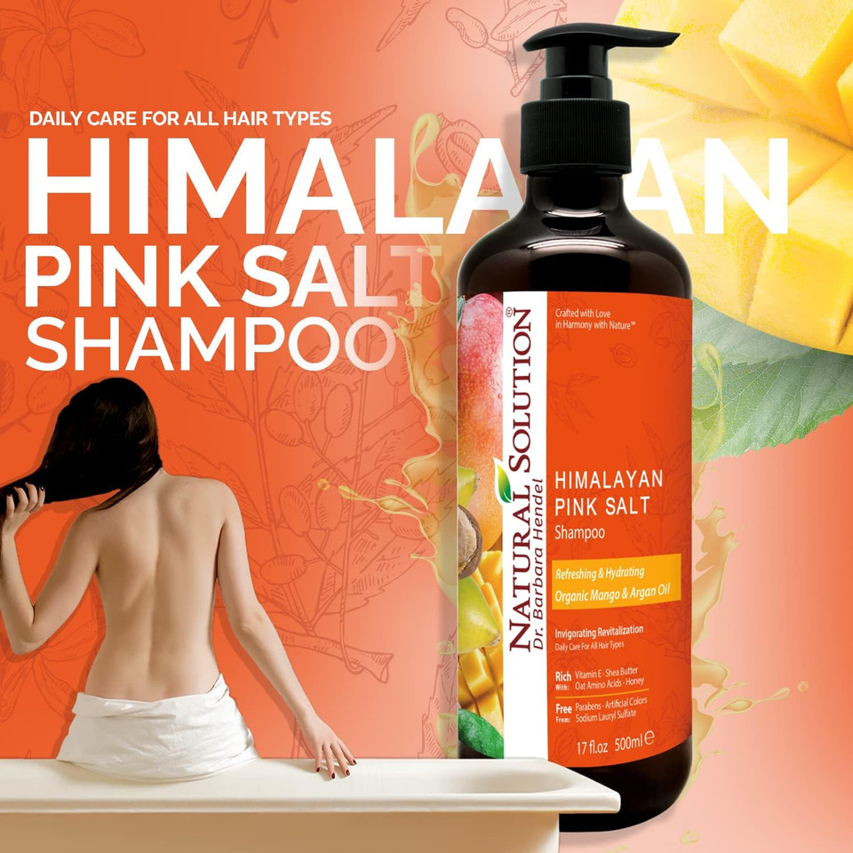 Natural Solution Organic Argan Oil Shampoo, Refreshing, Hydrating & Extra Nourishment, Daily Care For All Hair Types - 17 Oz