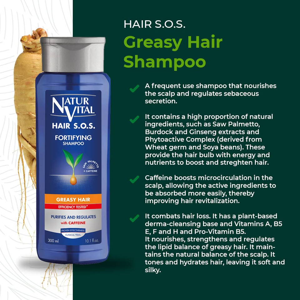 Naturvital Unisex Natural, Plant-Based Hair Sos Revitalizing Shampoo For Greasy Hair Works For Oily Hair Types Cruelty-Free & Paraben-Free