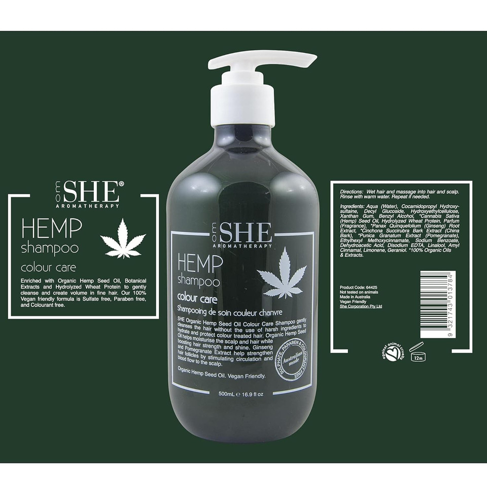 Om She Aromatherapy Hemp Seed Oil Shampoo - Color Care