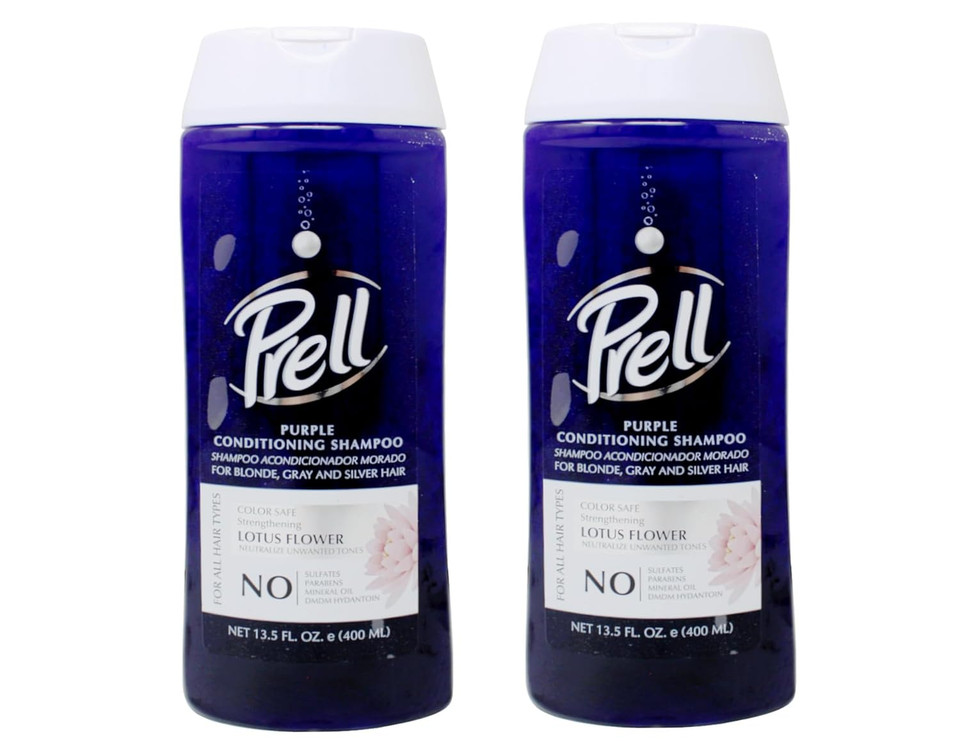 Prell Lotus Flower Color Safe Strengthening Purple Conditioning Shampoo For All Hair Types, 13.5 Fl.Oz (Pack Of 2)