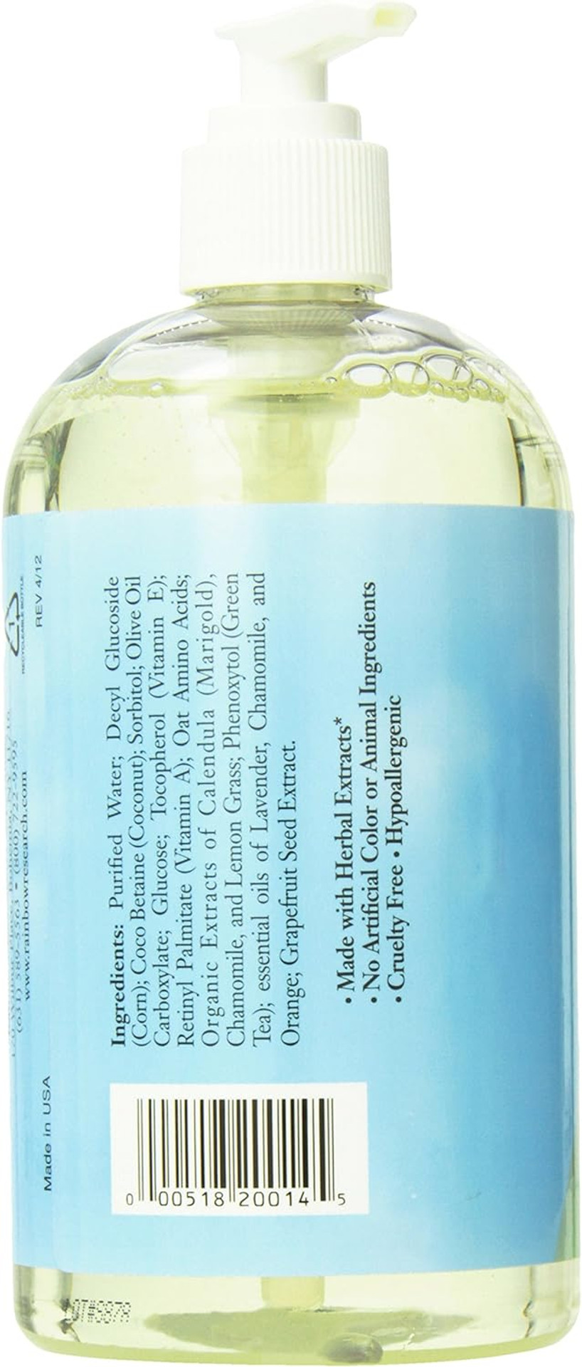 Rainbow Research Scented Organic Herbal Shampoo, 16 Fluid Ounce