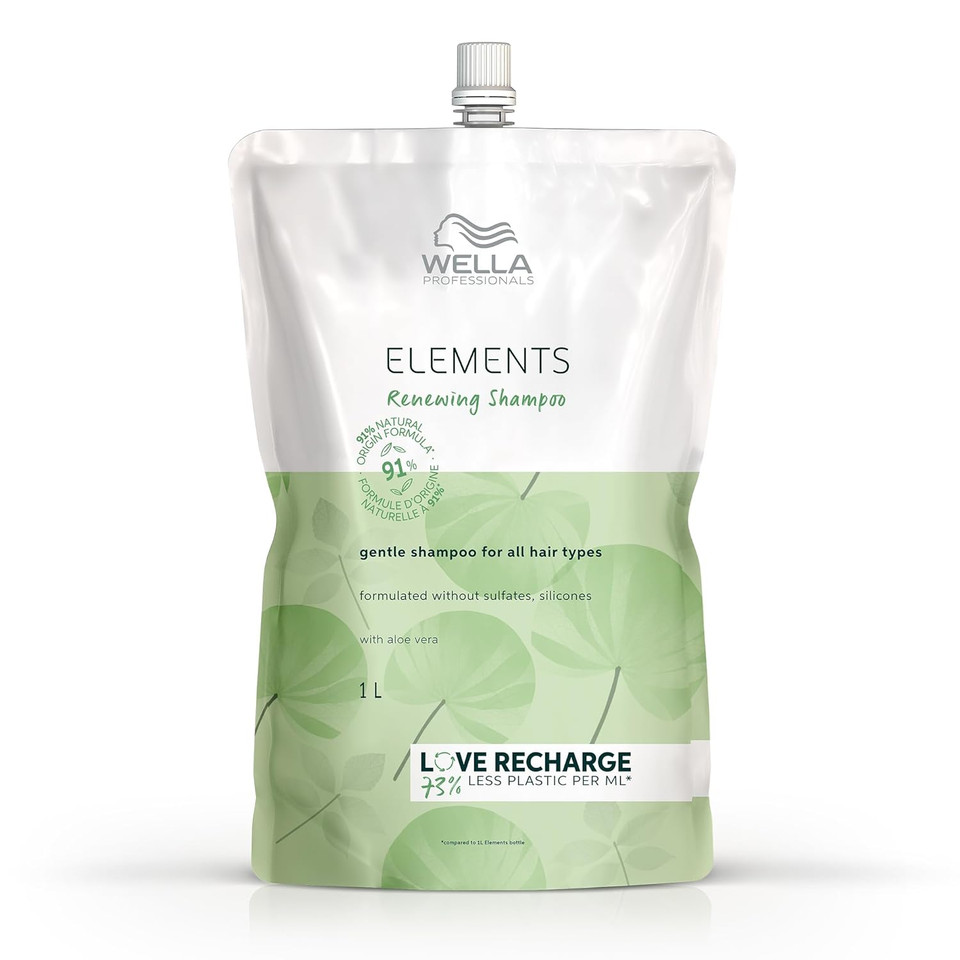 Wella Professionals Elements Renewing Shampoo, Formulated With Natural Ingredients, Sulfate And Silicone Free Shampoo, For All Hair Types