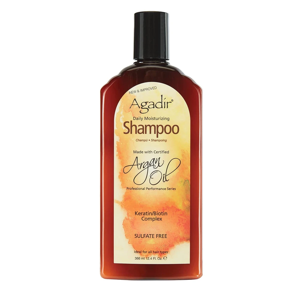 Agadir Daily Moisturizing Shampoo ( For All Hair Types ) 12.4 Oz