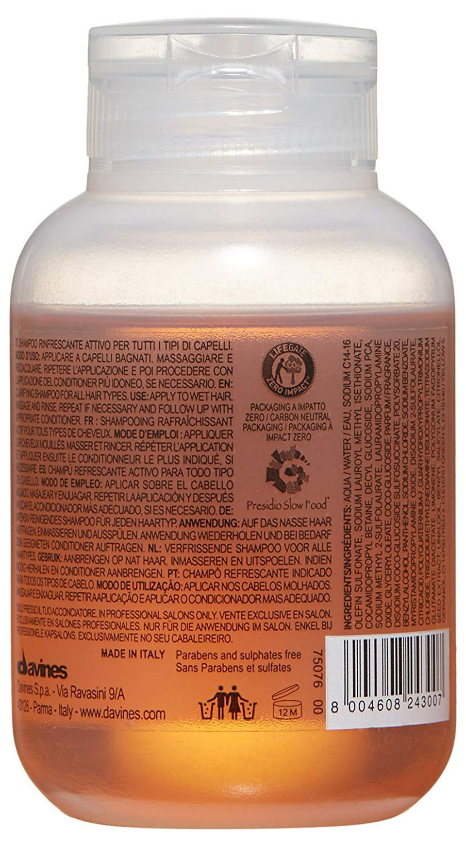 Davines Solu Shampoo, Clarify And Remove Residue, Refresh Scalp And Leave Hair Shiny And Soft2.5 Fl Oz (Pack Of 1)