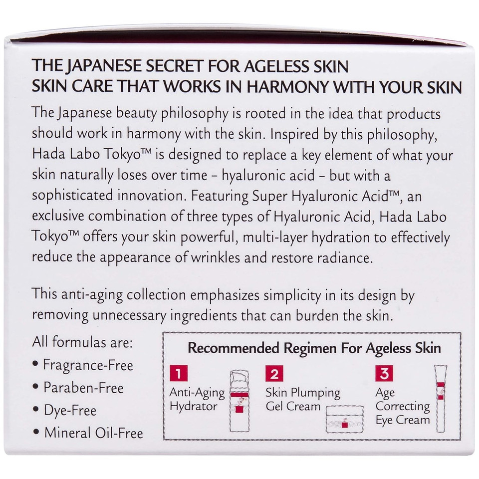 Hada Labo Tokyo Anti-Aging Overnight Treatment, Hyaluronic Acid Night Cream For Intense Hydration, Skin Renewal With Collagen, Japanese Honeysuckle, Soy Peptides, Moisturizing Face Cream, 1.76 Oz