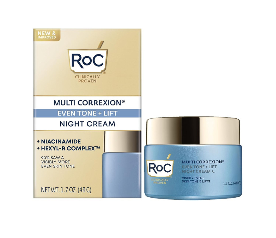 Roc Multi Correxion 5 In 1 Restoring/Anti Aging Facial Night Cream With Hexinol, Christmas Gifts & Stocking Stuffers For Women And Men, 1.7 Ounces (Packaging May Vary)