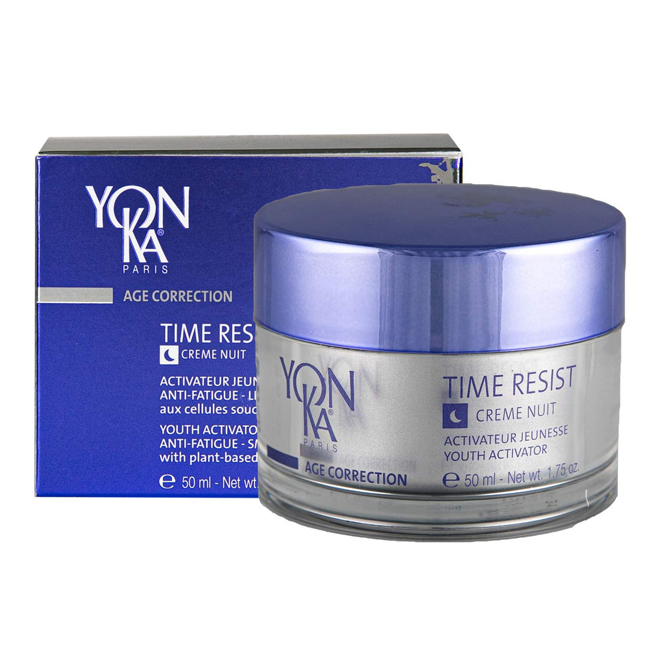 Yon-Ka Time Resist Nuit (50ml) Anti-Aging Night Cream with Youth Activating Complex and Shea Butter, Firming Anti-Wrinkle Moisturizer for Face and Neck, Paraben-Free