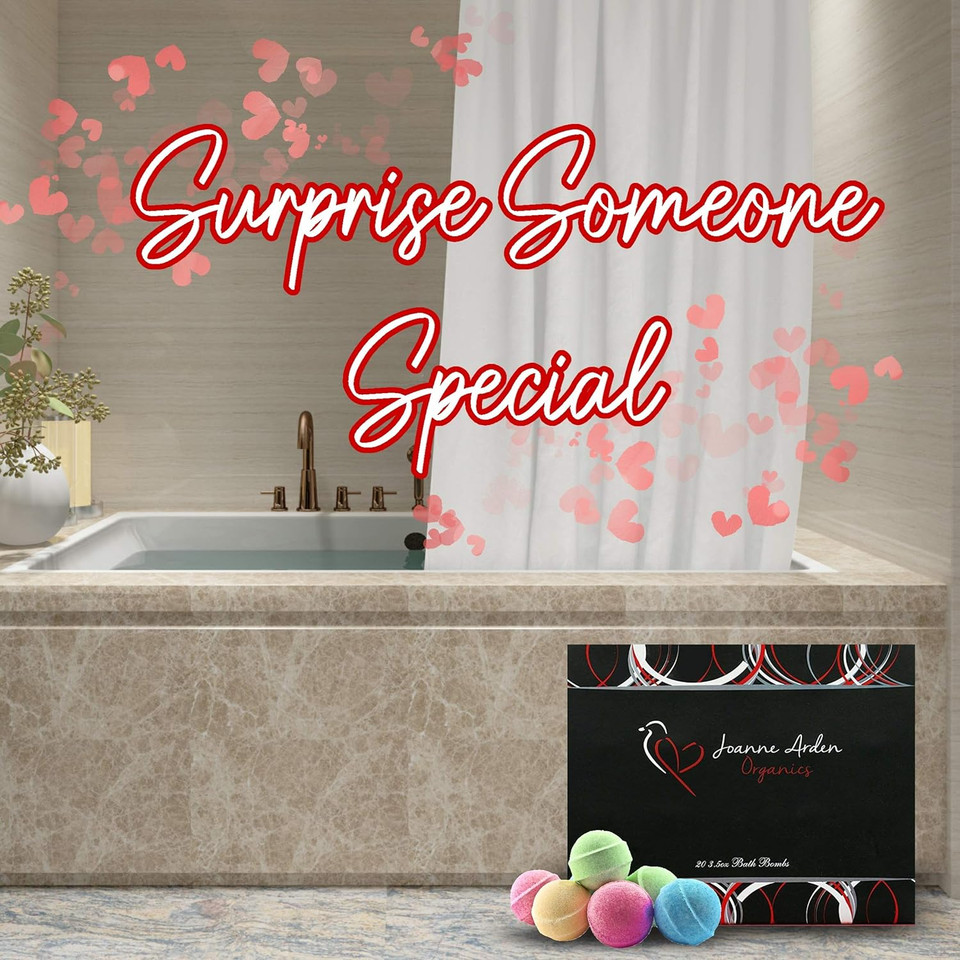 Bulk Bath Bomb Gift Set-Set Of 20 Bath Bombs Infused With Premium Essential Oils & Moisturizing Shea Butter. Natural Organic Spa Bath Bombs For Women & Men! Double Pack Bath Bombs Individually Wrapped