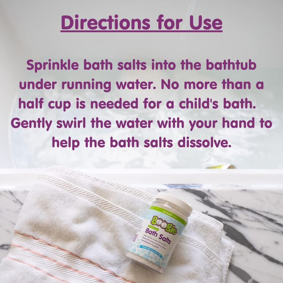 Kids Bath Salts By The Makers Of Boogie Wipes, Boogie Fizzies, Calming Bath Salts, Naturally Derived, Made With Natural Essential Oils, Lavender, 15 Oz, Pack Of 1