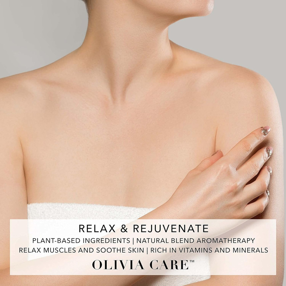 Olivia Care Pink Himalayan Bath Salts With Apricot Fig - Relieves & Relax Muscles. Exfoliate, Heal, Rejuvenate, Cleansing & Soothes Skin | Made With Natural Ingredients. Fresh Fragrance - 12 Oz