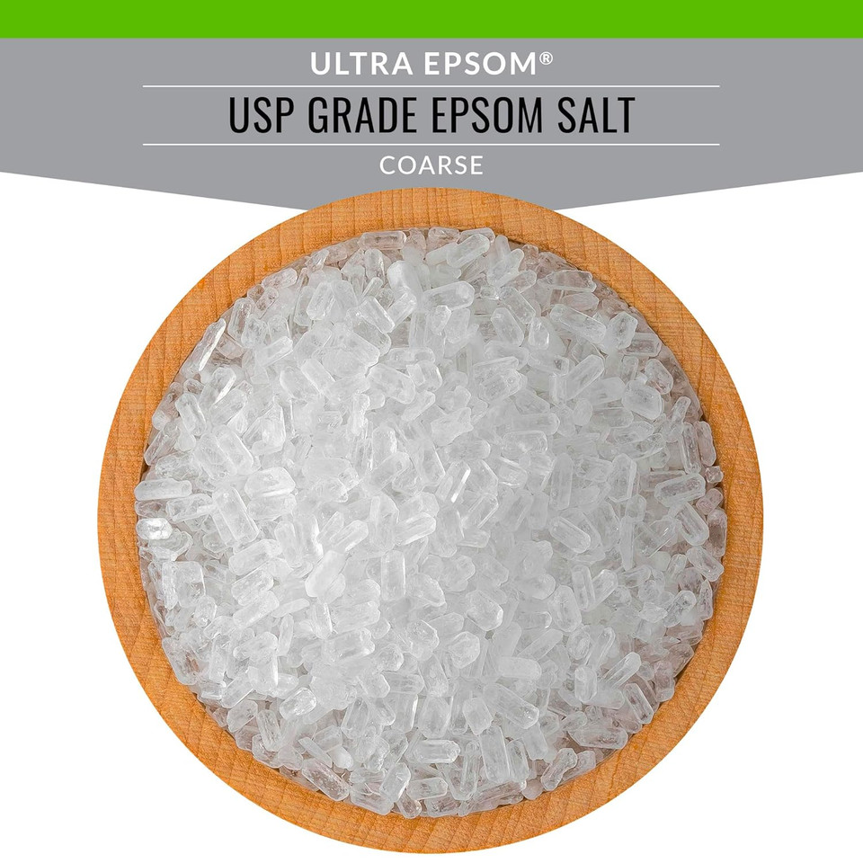 Saltworks Ultra Epsom Bath Salt, Coarse Grain, Unscented, 5 Pound Bag