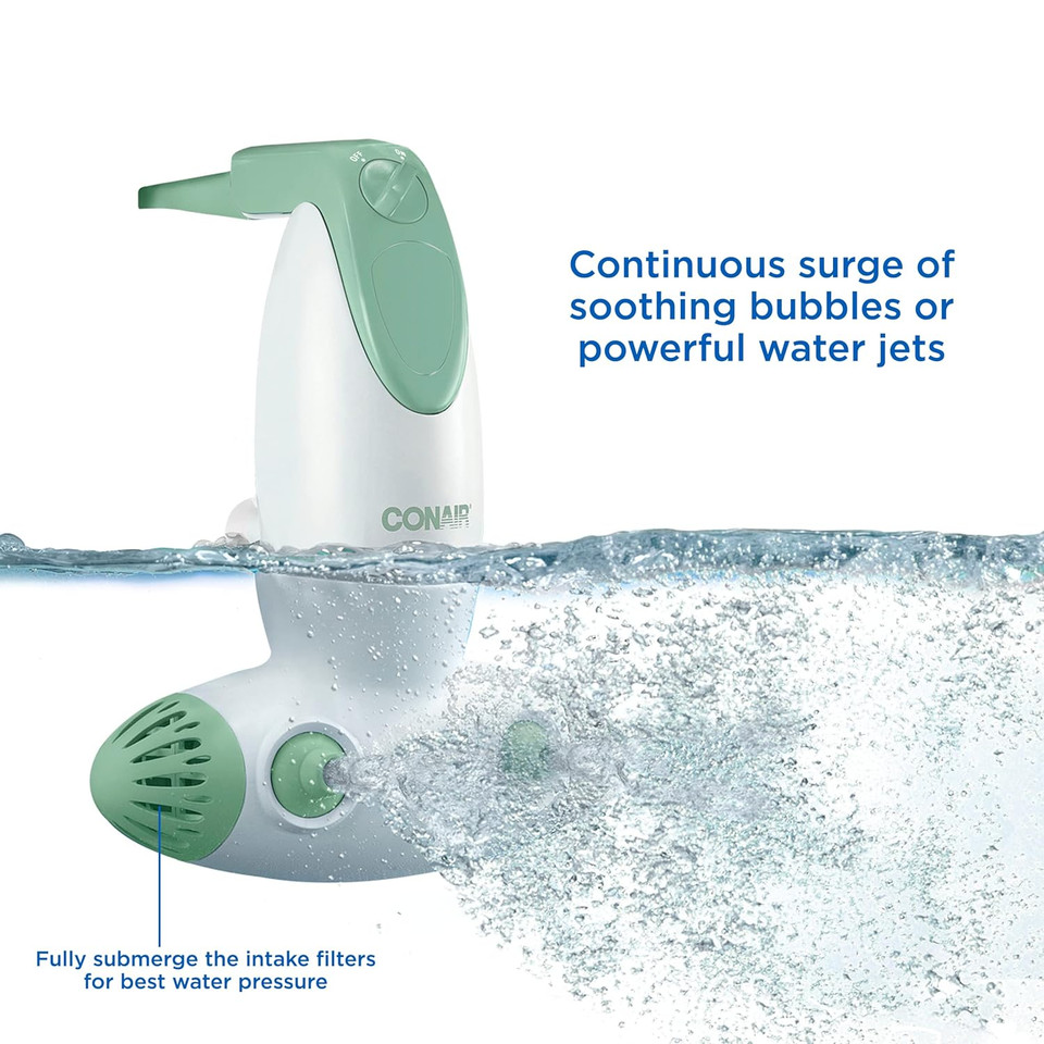 Conair Portable Bath Spa With Dual Jets For Tub, Bath Spa Jet For Tub Creates Soothing Bubbles Or Massage