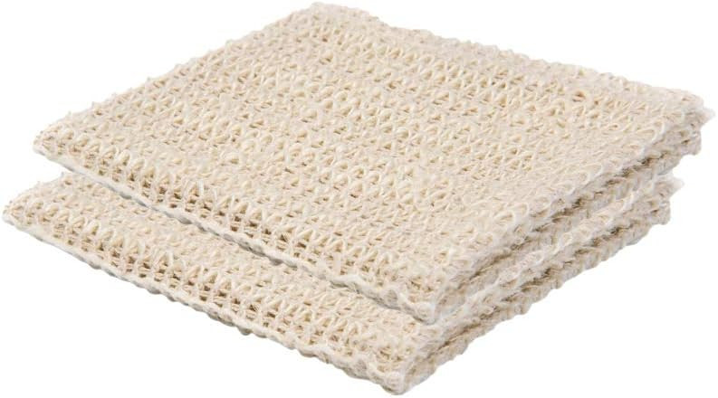 Shea Radiance Sisal Exfoliating Washcloth- 100% Renewable Sisal Fiber - Eco Friendly & Biodegradable Body Scrubber (2 Pack)Sisal2 Count (Pack Of 1)