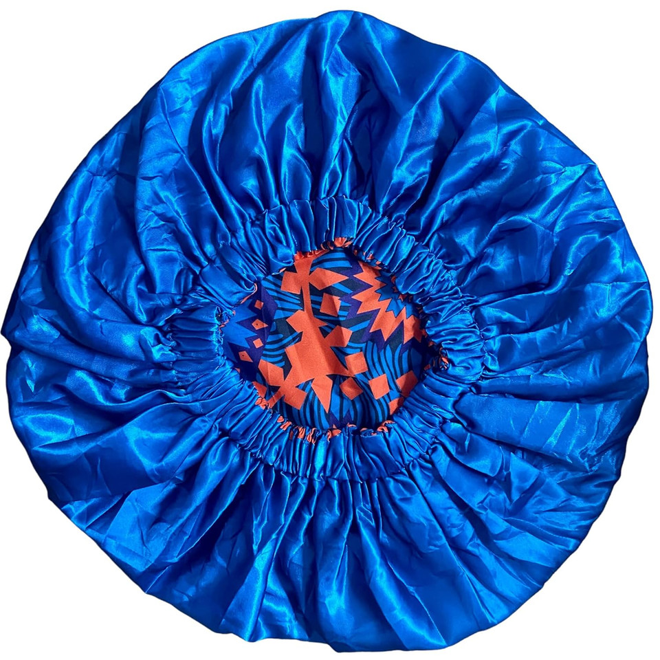 Melanin Crown Silk Hair Wrap For Sleeping  Premium Satin Hair Bonnet For Sleeping  Double Layer Sleeping Bonnet For Curly Hair Protects Against Breakage  Satin Bonnets For Black Women Orangeorange