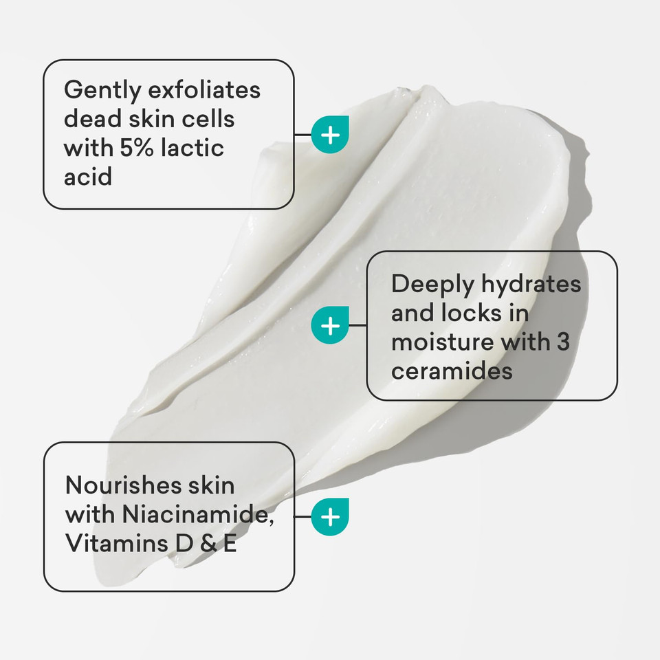 Amlactin Daily Nourish 5% - 4.9 Oz Body Cream With 5% Lactic Acid - Exfoliator And Moisturizer For Dry Skin