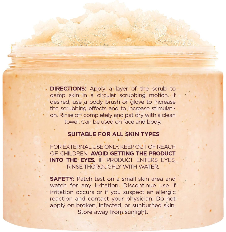 Brooklyn Botany Tropical Mango Shea Sugar Scrub For Body 20 Oz  Deeply Hydrating And Gently Exfoliating Body Scrub For Women And Men - Made With Jojoba Beads