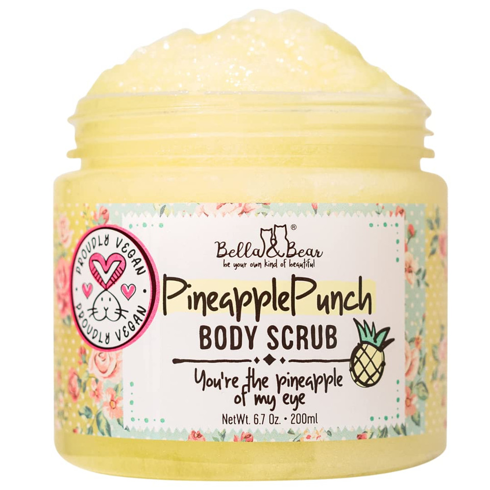 Bella & Bear Pineapple Body Scrub In Full & Travel Size 6.7 & 3.4Oz