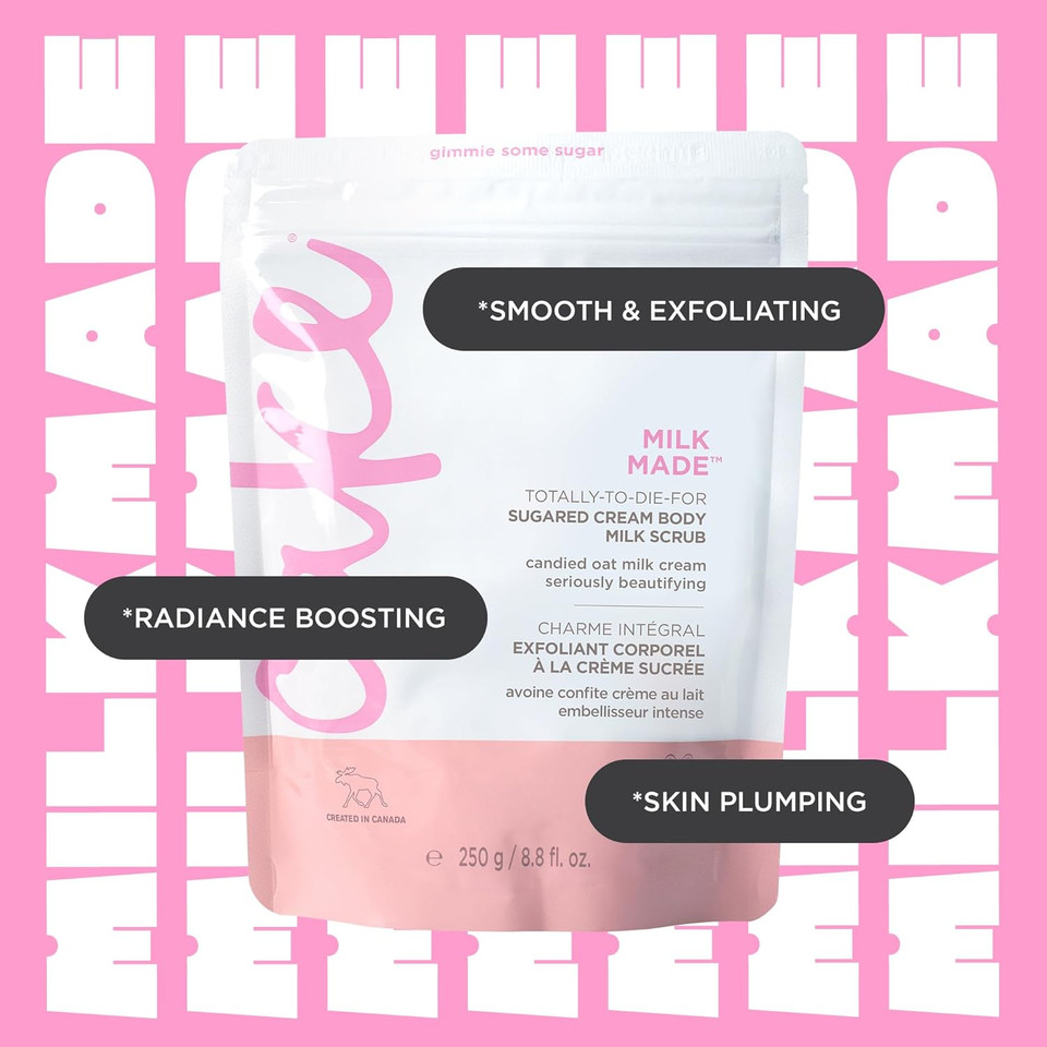 Cake Beauty Desserted Island Vegan Body Sugar Scrub - Shea Butter, Demerara Sugar & Coconut Oil - Gentle Exfoliating Hand, Leg, Foot & Body Sugar Soap Scrub & Moisturizing Shower Wash For Women