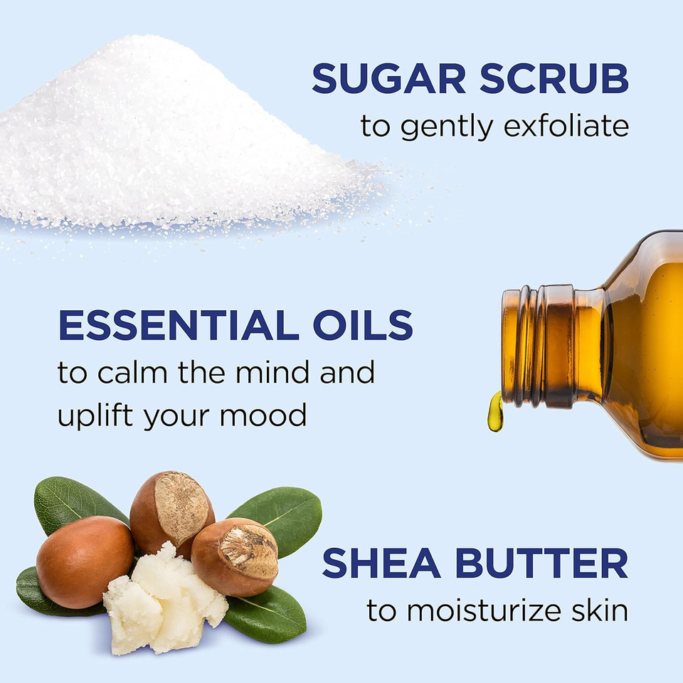 Dr Teal'S Shea Sugar Scrub Trial Pack, Rose, Shea Butter, Citrus 19 Oz (Pack Of 3) (Packaging May Vary)