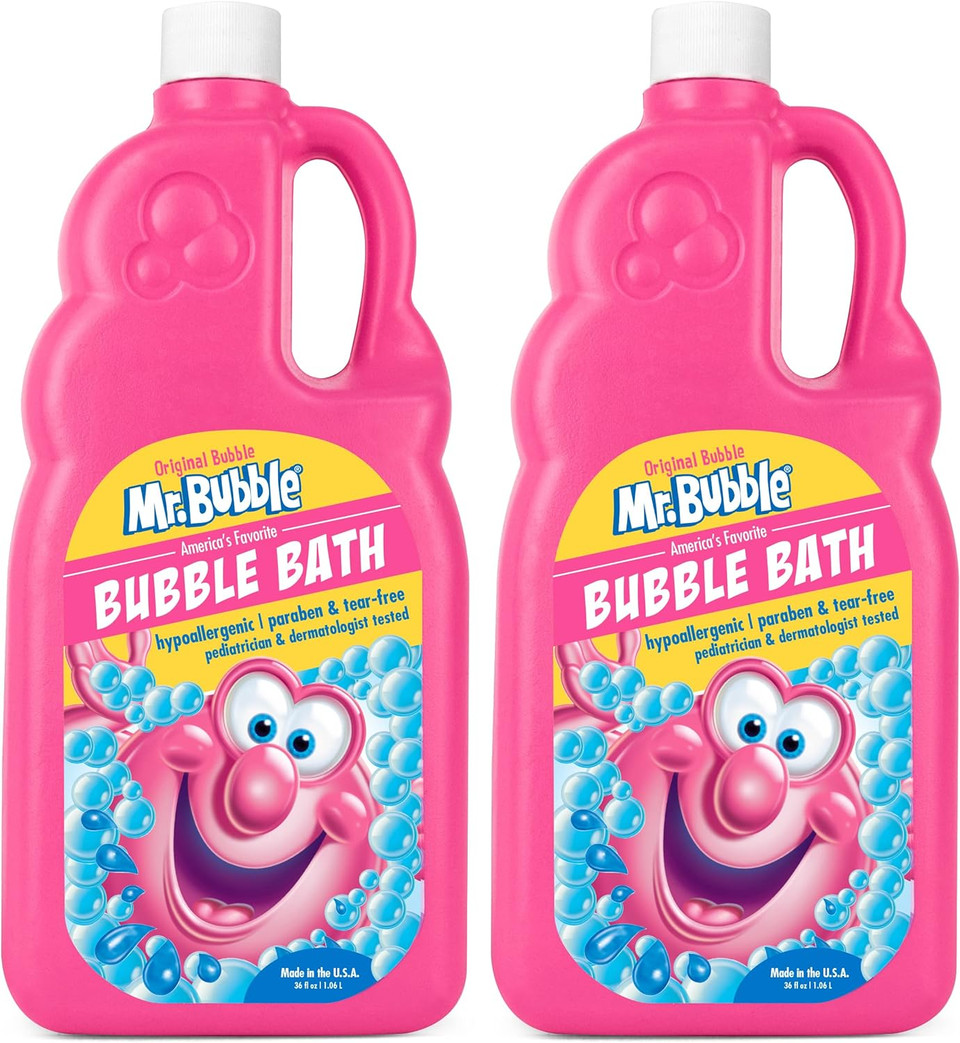 Mr. Bubble Original Bubble Bath - Hypoallergenic, Tear Free Bubble Bath Solution Makes Big Long Lasting Bubbles For Kids, Toddlers And Adults (Pack Of 2 Bottles, 36 Fl Oz Each)36 Fl Oz (Pack Of 2)