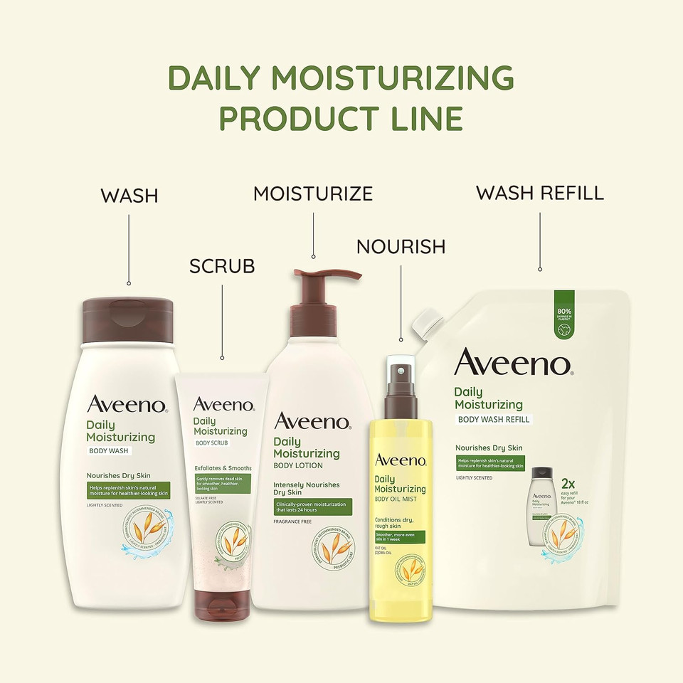 Aveeno Daily Moisturizing Body Wash, Soothing Oat, Refill, 36 Fl. Oz