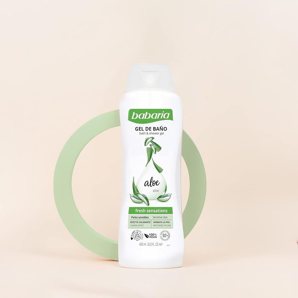 Babaria Aloe Vera Body Wash - Gives Calming And Fresh Sensation - Provides Soothing And Regenerating Properties - Contains Natural Ingredients - Suitable For All Skin Types - 20.3 Oz