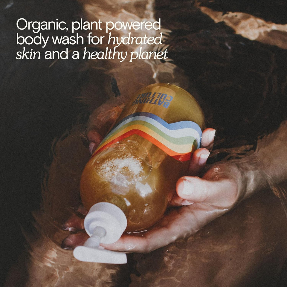 Bathing Culture - Organic Mind + Body Wash (Cathedral Grove) | Natural, Biodegradable, Sustainable, Vegan Personal Care (Refillable Glass Bottle, 16 Fl Oz | 473 Ml)