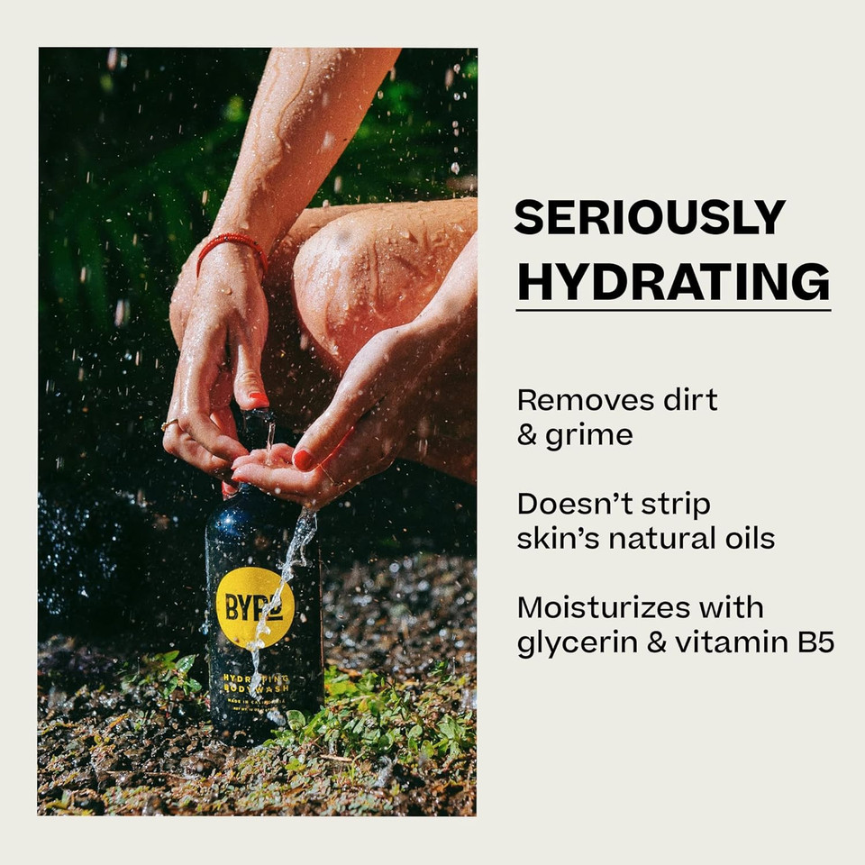 Byrd Hydrating Body Wash  Daily Sulfate-Free Body Cleanser, With Green Tea And Aloe Vera, 16 Fl Oz