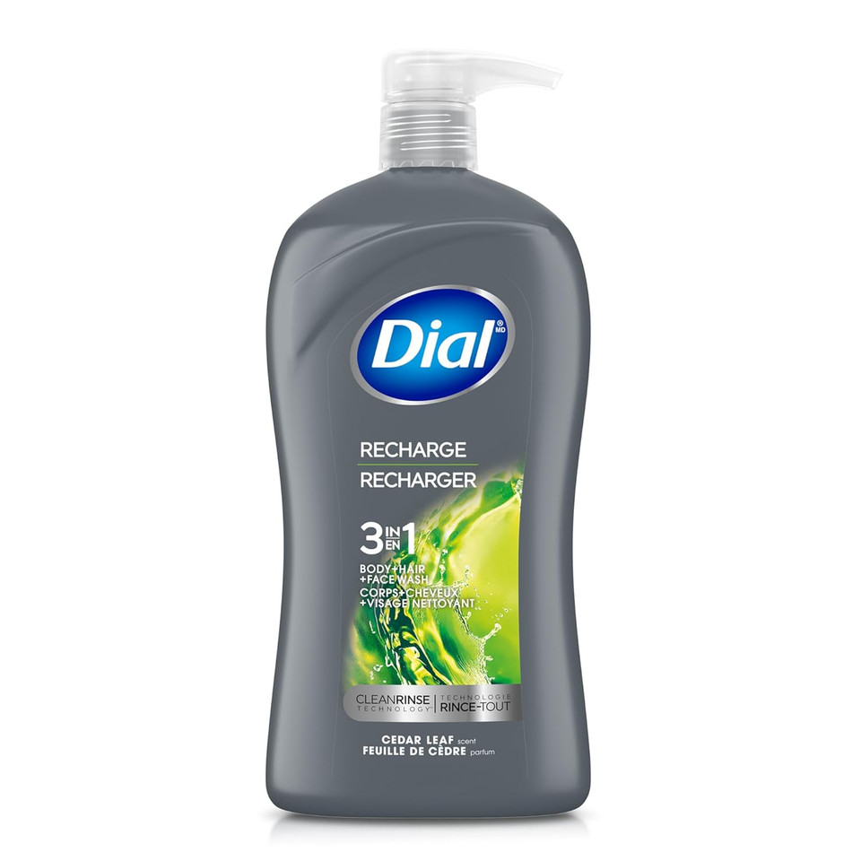 Dial Men 3In1 Body, Hair And Face Wash, Hydro Fresh, 32 Fl Oz