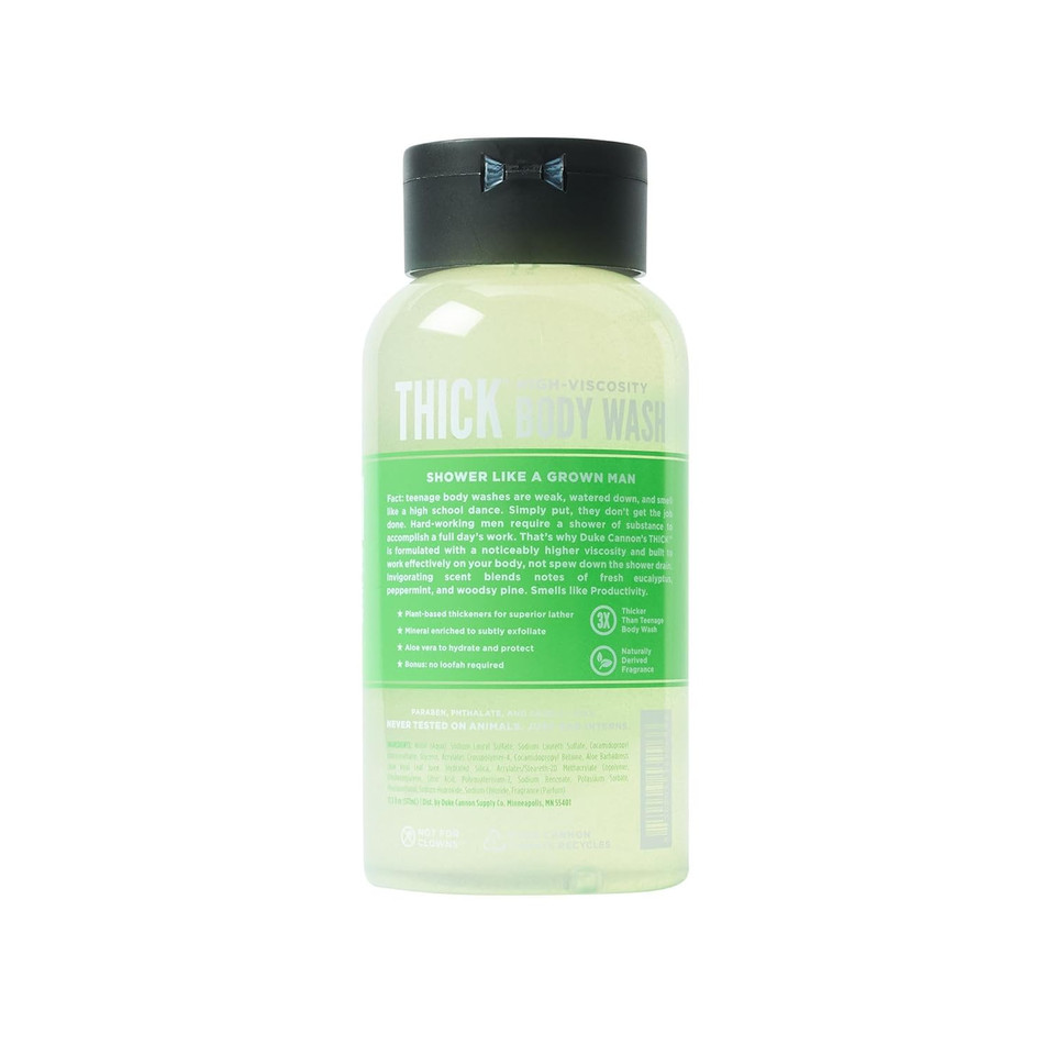 Duke Cannon Supply Thickprdtvity Thick Liquid Shower Soap, Productivity - Pack Of 6, Thick17.5-White_6Pk17.5 Fl Oz (Pack Of 6)