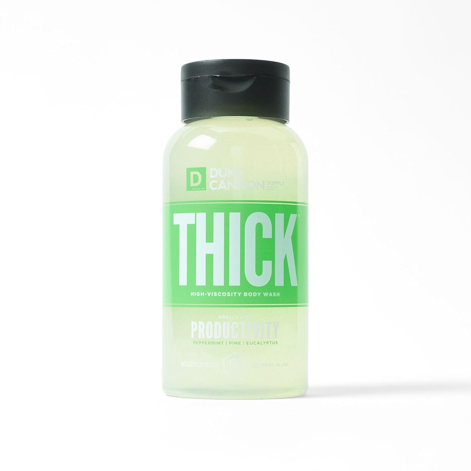 Duke Cannon Supply Thickprdtvity Thick Liquid Shower Soap, Productivity - Pack Of 6, Thick17.5-White_6Pk17.5 Fl Oz (Pack Of 6)