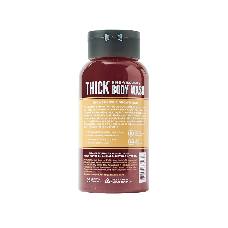 Duke Cannon Thick High Viscosity Body Wash For Men (Old Glory, Pack Of 3)17.5 Fl Oz (Pack Of 3)