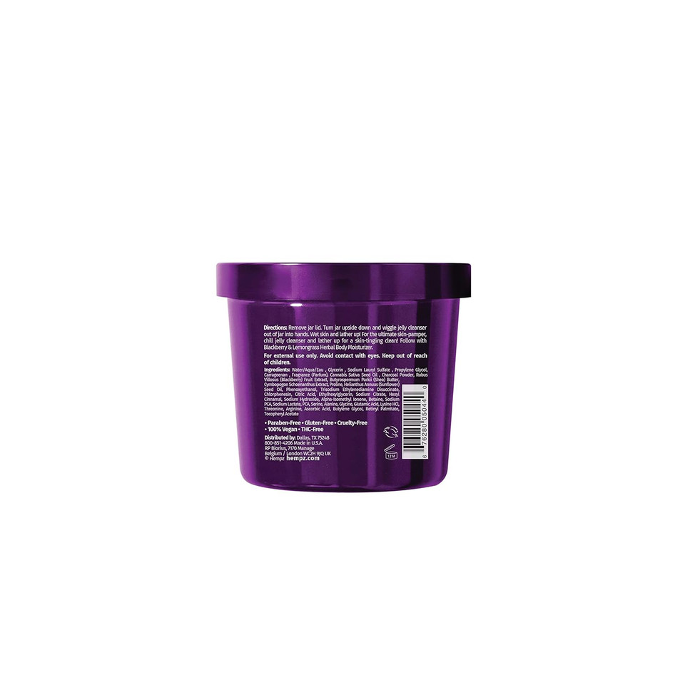 Hempz Blackberry & Lemongrass Herbal Cleansing Shower Jelly, 4 Oz