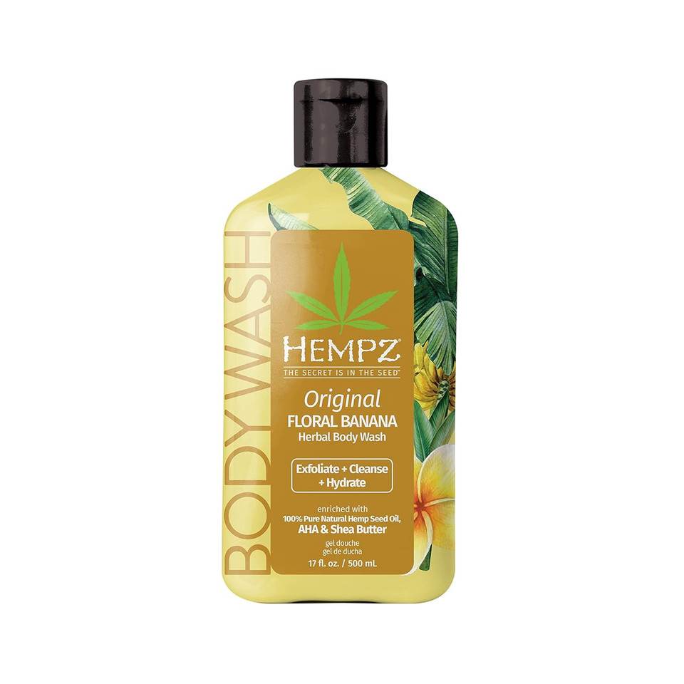 Hempz Body Wash - Fragrance Free - Hydrating For Sensitive Skin, Scented, Exfoliating With Shea Butter, Pure Hemp Seed Oil, And Algae For Sensitive Skin - 17 Fl Oz