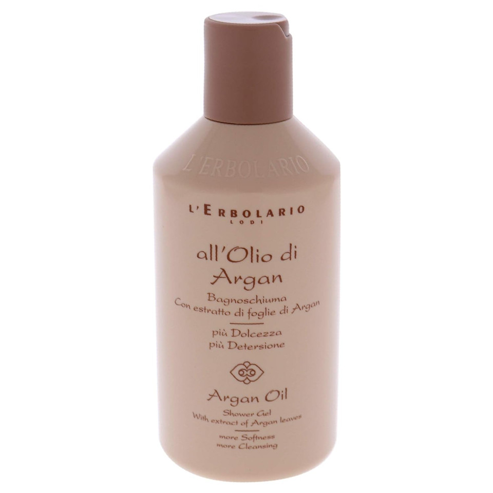 L'Erbolario Argan Oil Shower Gel - Creamy, Gentle Cleanser - Leaves Skin With Silky Softness And A Fresh Tone - Treats The Driest, Chapped Or Most Irritable Skin - Paraben Free - Long Lasting - 8.4 Oz8.4 Ounce