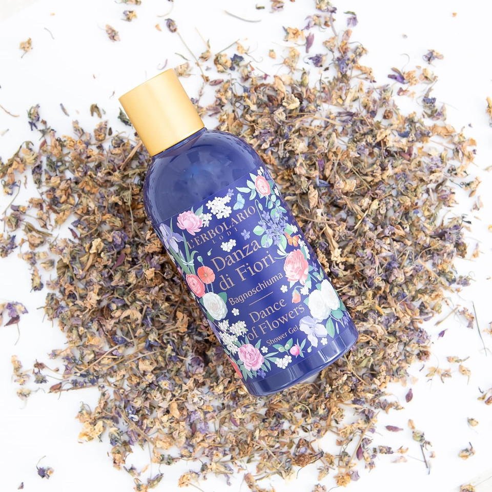L'Erbolario Dance Of Flowers Shower Gel - Delicate And Sensual - Offers Seductive Essences To The Skin - Has Protective, Toning And Refreshing Properties - Floral Relaxation - Long Lasting - 8.4 Oz8.4 Ounce