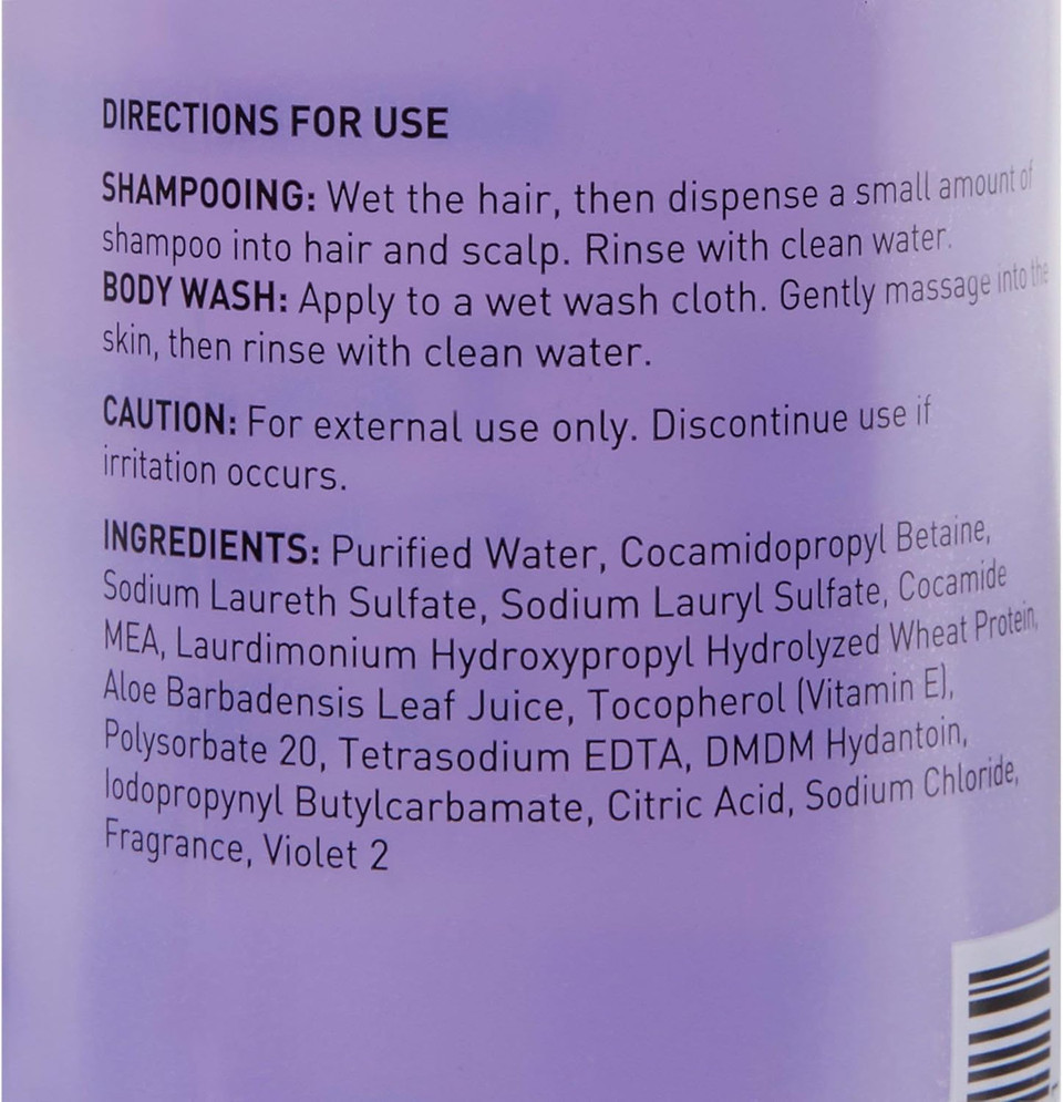 Mckesson Tearless Shampoo And Body Wash With Aloe And Vitamin E, Lavender Scent, 12 Oz, 24 Count