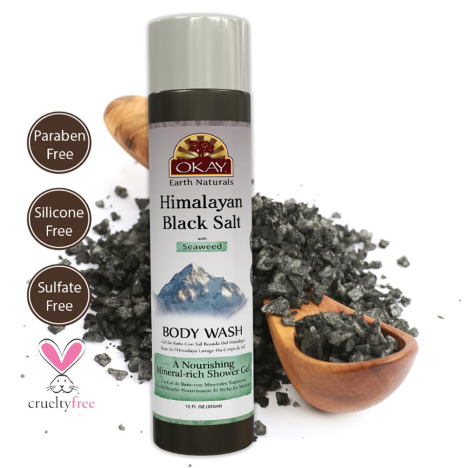 Okay Black Salt With Seaweed Body Wash 10.82Oz/355Ml