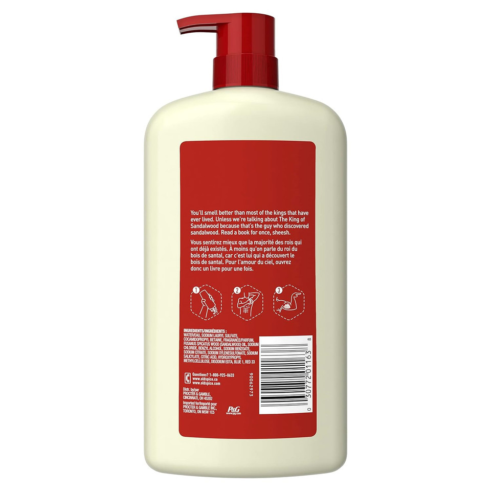 Old Spice Men'S Body Wash Timber With Sandalwood, 30 Fl Oz (Pack Of 4)30 Ounce (Pack Of 4)