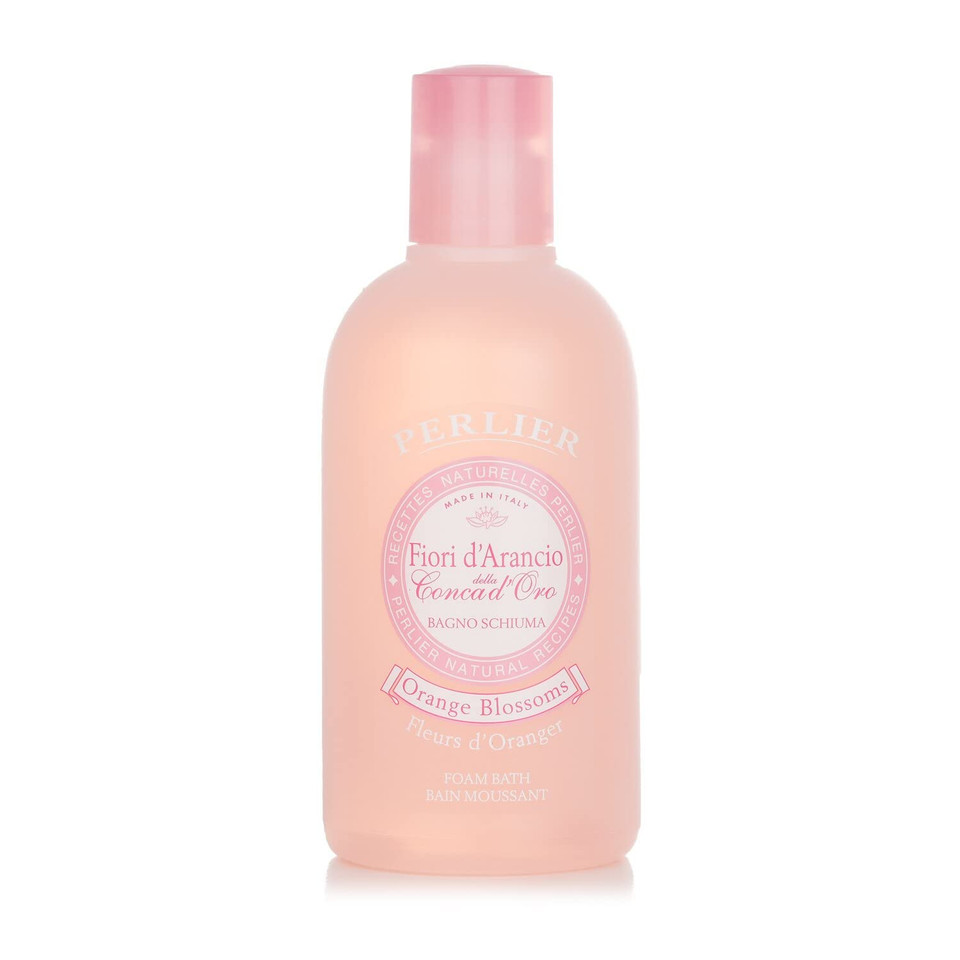 Perlier Orange Blossom Foam Bath Natural & Calming Aromatherapy Bubble Bath For Women & Men, Rich Foaming Formula Provides Deep Moisturization, Hydration For All Skin Types, (16.9 Fl Oz.)