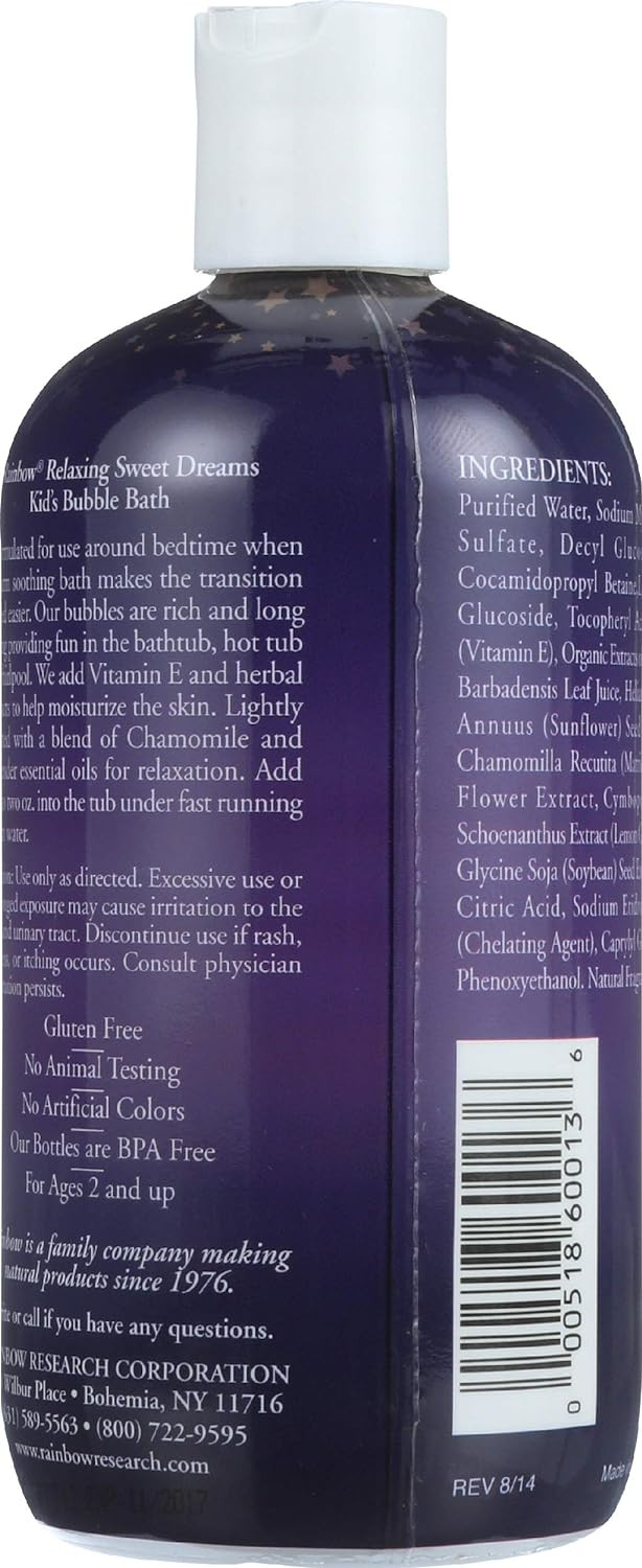 Rainbow Research Organic Sweet Dreams Herbal Bubble Bath For Kids - 12 Oz
