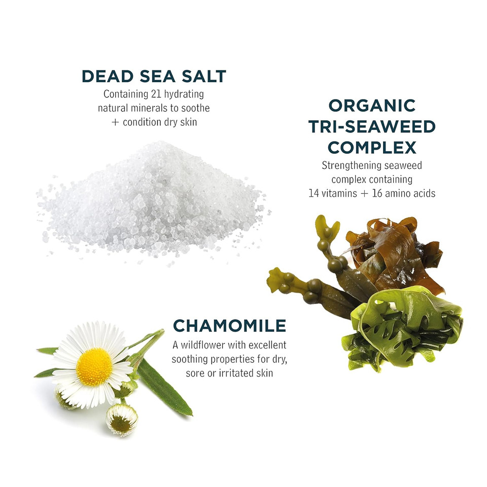 Sea Magik Refreshing Bath Shower Gel 10.14Oz/ 300Ml With Dead Sea Salt, Organic Seaweed And Plant Extracts /100% Vegan/Sustainable Packaging