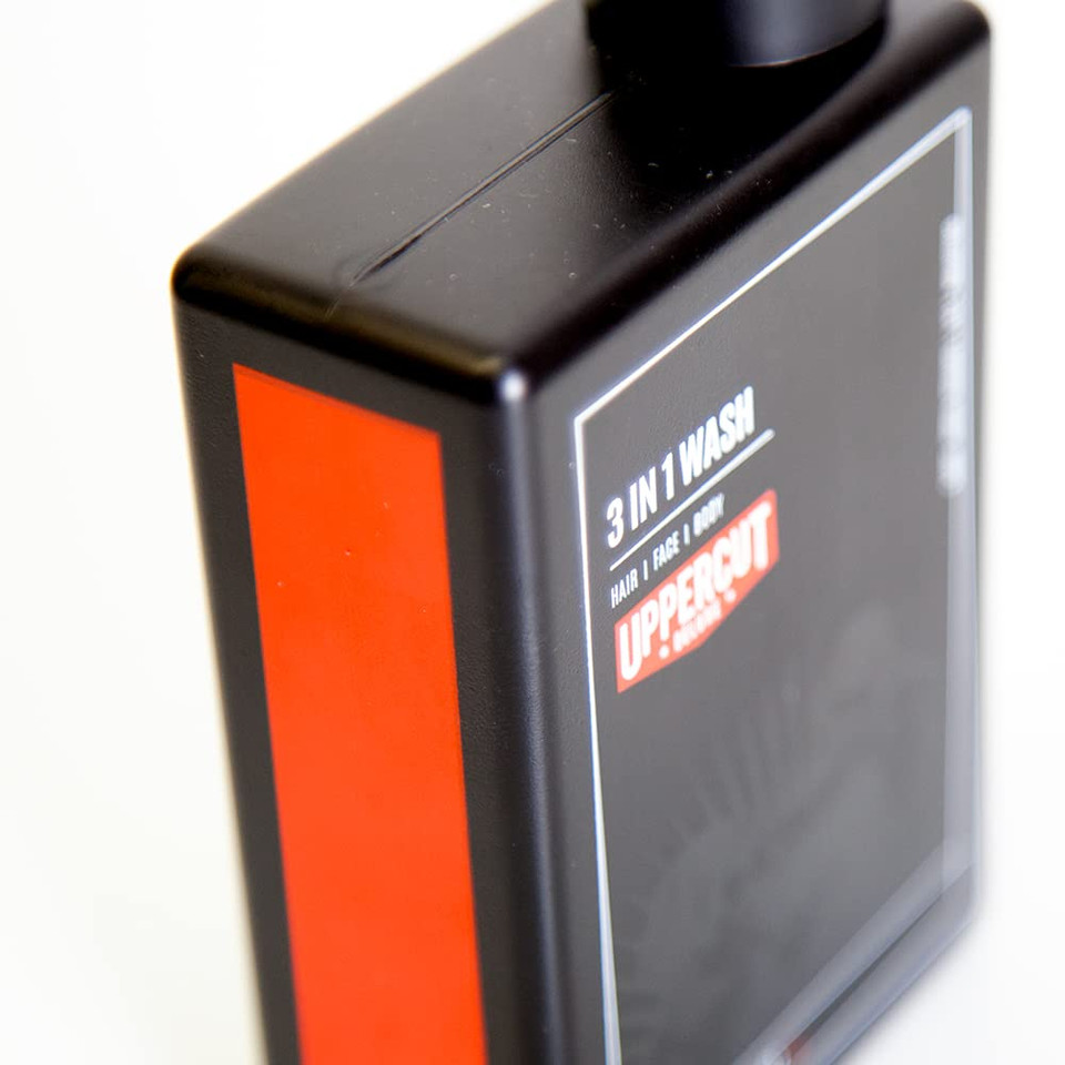 Uppercut Deluxe 3 In 1 Wash For Use On Hair Face & Body, A Gentle Wash Suitable For All Hair Types 8 Fl. Oz. / 240Ml