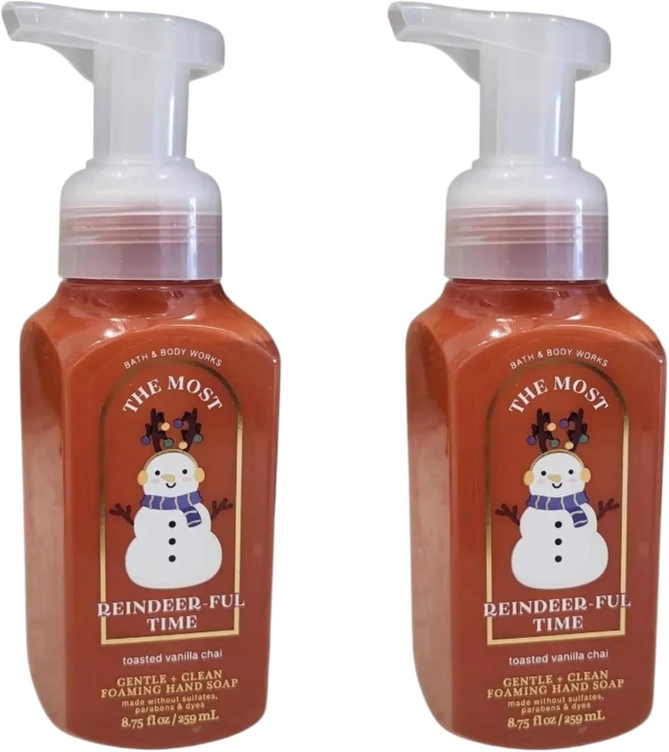 Bath & Body Works Toasted Vanilla Chai Gentle Foaming Hand Soap (2 Pack)