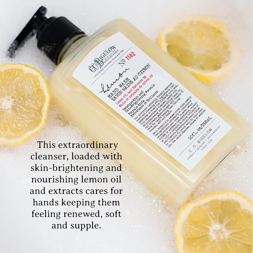 C.O. Bigelow Lemon Hand Wash - No. 1142, Moisturizing Liquid Hand Soaps With Lemon Extract & Vitamin C, Cruelty Free & Gentle For All Skin Types, 2 Pack, 10Fl Oz. Each10 Fl Oz (Pack Of 2)