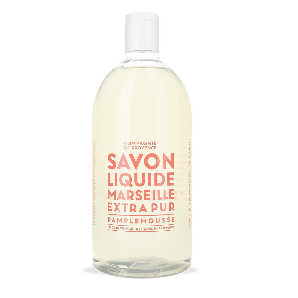 Compagnie De Provence Savon De Marseille Extra Pure Liquid Soap - Pink Grapefruit - 33.8 Fl Oz Plastic Bottle Refill